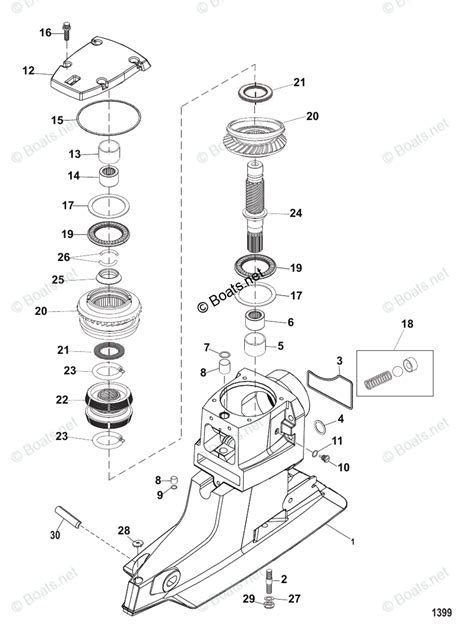 mercruiser sterndrive outdrives oem parts diagram  driveshaft housing  drive gears
