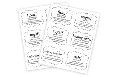 pantry labels organize  kitchen  printable labels