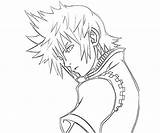 Hearts Kingdom Roxas Characters Coloring Pages Printable sketch template