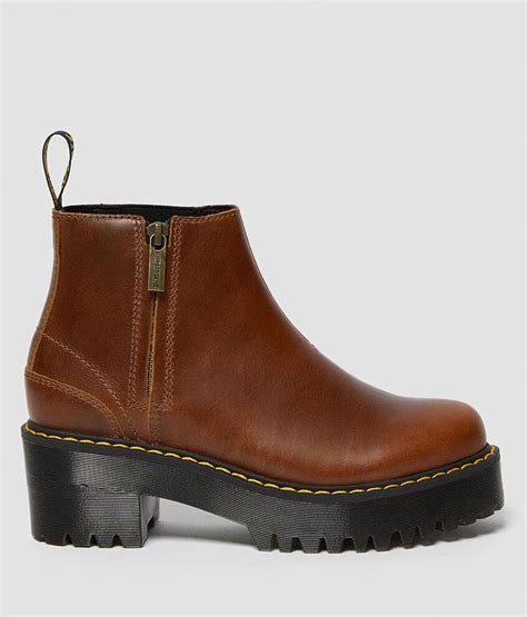 dr martens rometty ii chelsea leather boot womens shoes  butterscotch orleans buckle