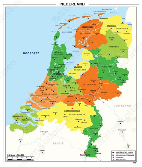 kaart nederland grote steden