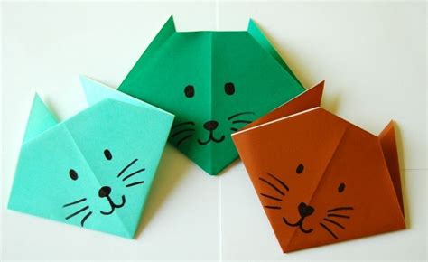 origami tiere basteln  witzige ideen mit anleitungen origami cat