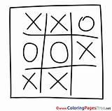 Tic Tac Toe Sheet Colouring Coloring Pages Title Sheets sketch template