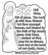 Hail Mary Coloring Catholic Kids Prayer Prayers Religious Worksheet Crafts Children Education Creed Apostles Pages Ak0 Cache Printables Printable Religion sketch template