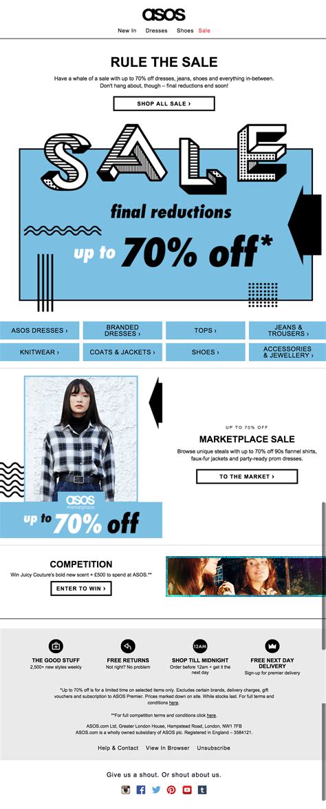 asos sale newsletter design httpsfashionasoscompubsfformlinkrixgzcx