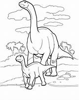 Brontosaurus Coloring Pages Kids Family Dino Printable Library Dinosaurus Popular Template sketch template