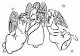 Angels Singing Clipart Angel Coloring Pages Host Christmas Colouring Multitude Cliparts Clip Printable Sing Group Man Heavenly Jesus Library Angelic sketch template