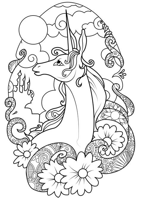 unicorn coloring pages  kids