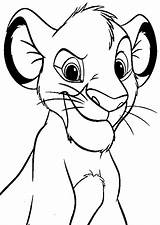 Simba Coloring Pages Lion King sketch template