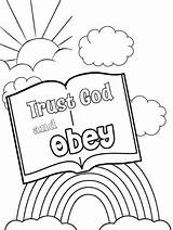 Coloring Trust Sunday School Bible Pages Lessons Activities Obey God Kids Printable Activity Sheets Children Church Crafts Toddler Preschool Jesus sketch template