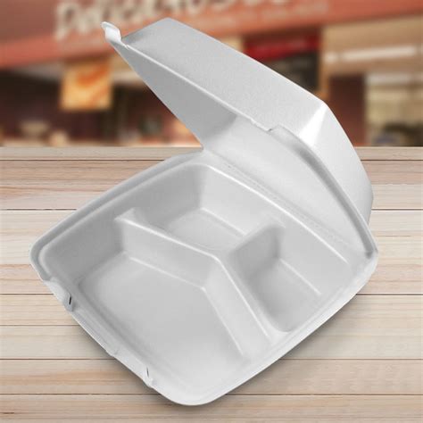 styrofoam   meal containers   compartments pk
