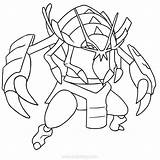 Pokemon Golisopod Garchomp Rayquaza Xcolorings 102k sketch template