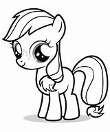 Apple Bloom Coloring Pony Little Pages Getcolorings sketch template