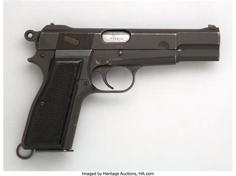 canadian mk  browning fn  power semi automatic pistol  lot  heritage auctions