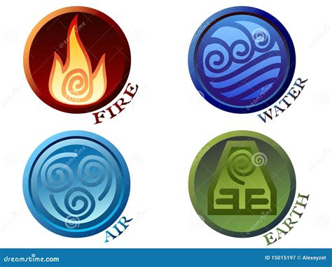 elements icons  triangle   symbols set template air