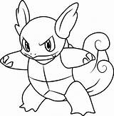 Coloring Wartortle Pokemon Pages Kids Printable sketch template