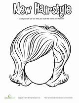 Coloring Hairstyle Pages Hair Getdrawings sketch template