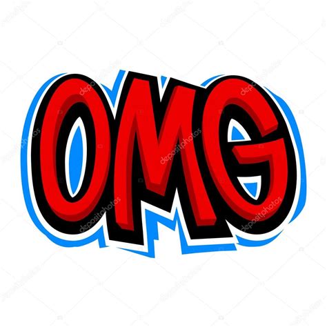 god omg text lettering font graphic vector icon stock vector