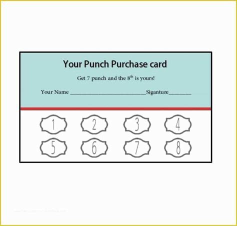 punch card template    ideas  behavior punch cards