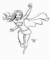 Supergirl Coloring Pages Fly Ready Color Popular Superheroes Adult Getcolorings Adults sketch template