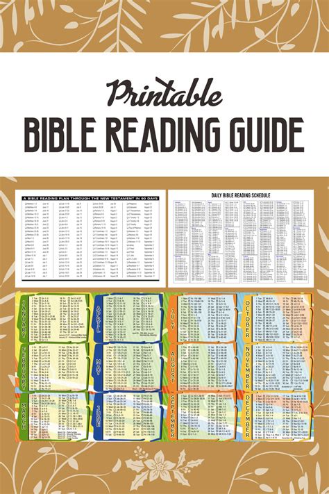 printable bible reading guide     printablee