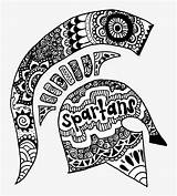 Coloring Michigan State Pages Spartans Spartan Zentangle Msu Helmet University Logo Stickers Nicepng Sticker Basketball Choose Board sketch template