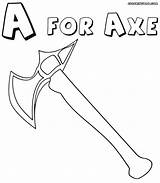 Coloring Axe Ax Pages 35kb 1000px Color sketch template