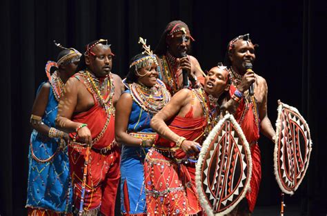 maasai tribe performs traditional  song campus current
