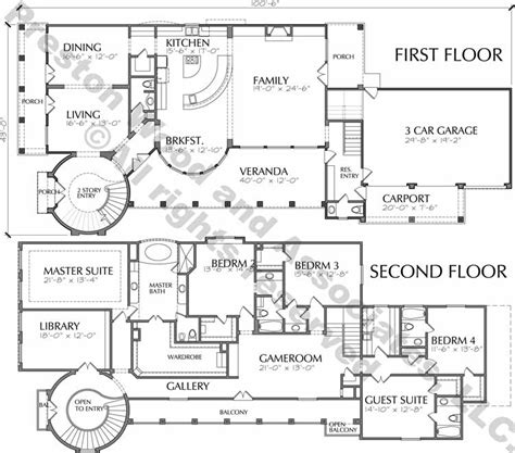 unique  story house plan floor plans  large  story homes desi preston wood associates