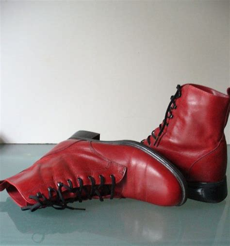 vintage cherry red boots  etsy red boots boots vintage cherry