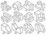 Isometric sketch template