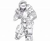 Halo Assault Rifle Master Chief Coloring Pages War Printable Fujiwara Yumiko sketch template