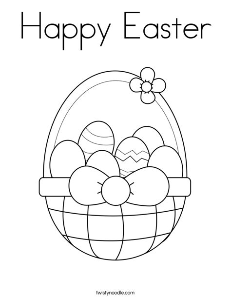 happy easter coloring page twisty noodle