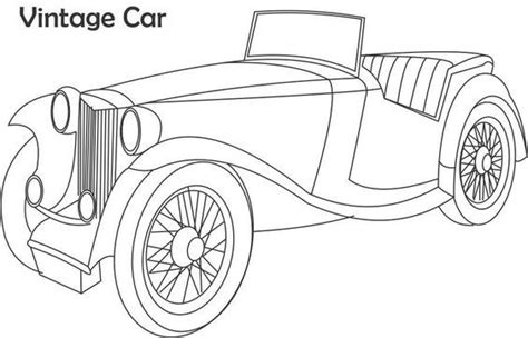vintage car coloring printable page  kids  truck coloring pages