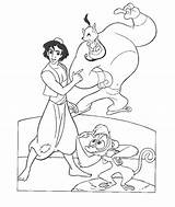 Aladdin Kleurplaat Geest Aladin sketch template
