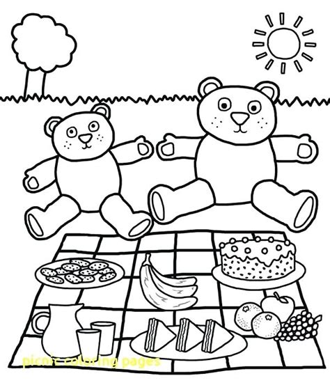 picnic blanket coloring pages  getcoloringscom  printable