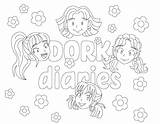 Dork Diaries Coloring Pages Characters Printable Printablee Via sketch template