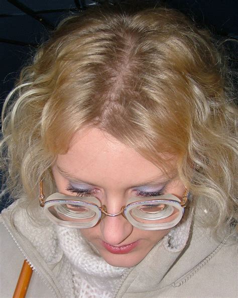 Laet Cute Blonde Girl With Thick Glasses A Photo On