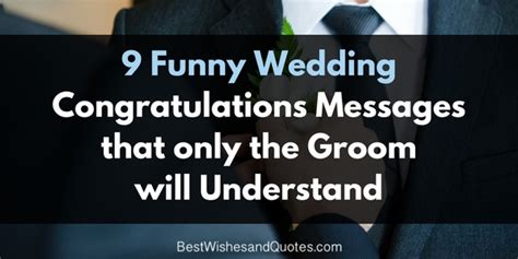 Funny Wedding Congratulations Messages For The Groom