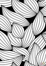 Pattern Coloring Leaves Pages Printable sketch template