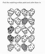 Coloring Winter Pages Printable Preschool Mitten Scarf Kindergarten Clipart Mittens Clothes Color Kids Print Library Adults Preschoolers Popular Printablee sketch template