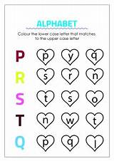 Lowercase Matching Letters Uppercase Worksheet Worksheets Color Schoolmykids Kindergarten Craft sketch template