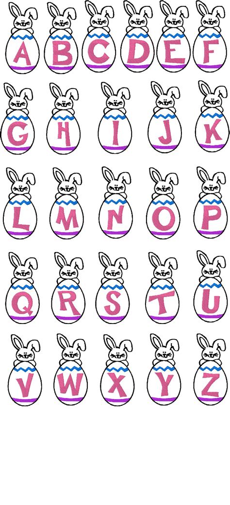 bunny letters easter monogramming font set daily embroidery