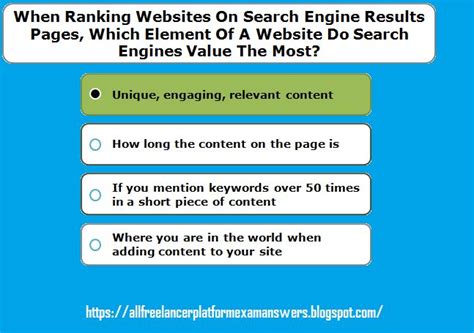 ranking websites  search engine results pages  element