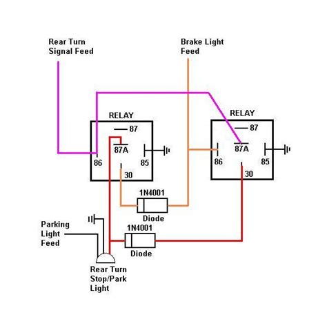 combined brake  turn signal wiring diagram wiring diagram