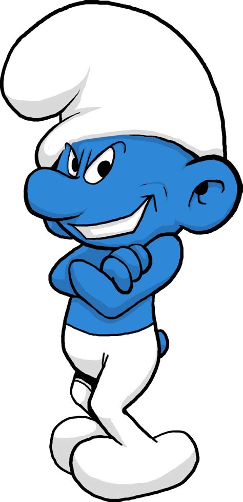 smile smurf png image smurfs drawing cartoon character clipart cute