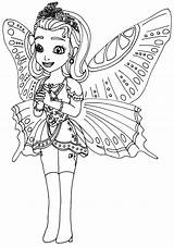 Coloring Sofia First Princess Pages Butterfly Printable Halloween Amber sketch template