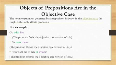 object   preposition