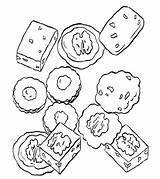 Keks Biscuits Ausmalbild sketch template