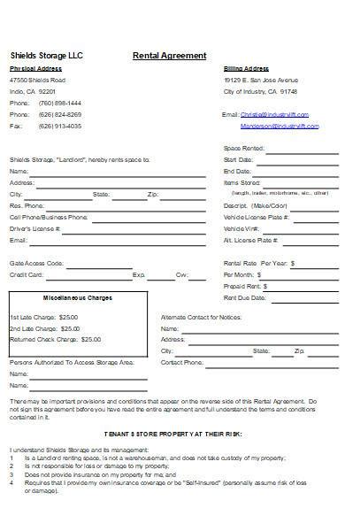 sample blank rental agreement templates  ms word  excel